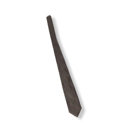 Givenchy Monsieur Men’s Dress Tie Classic Fit Brown Striped 56" X 4" - Picture 2 of 4